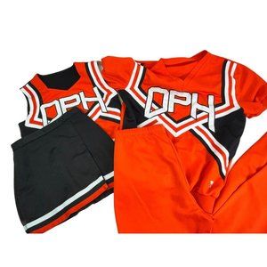 Couple Guy 44 XL Girl 36 Top 26 Skirt Real Cheerleader Uniform Halloween Costume
